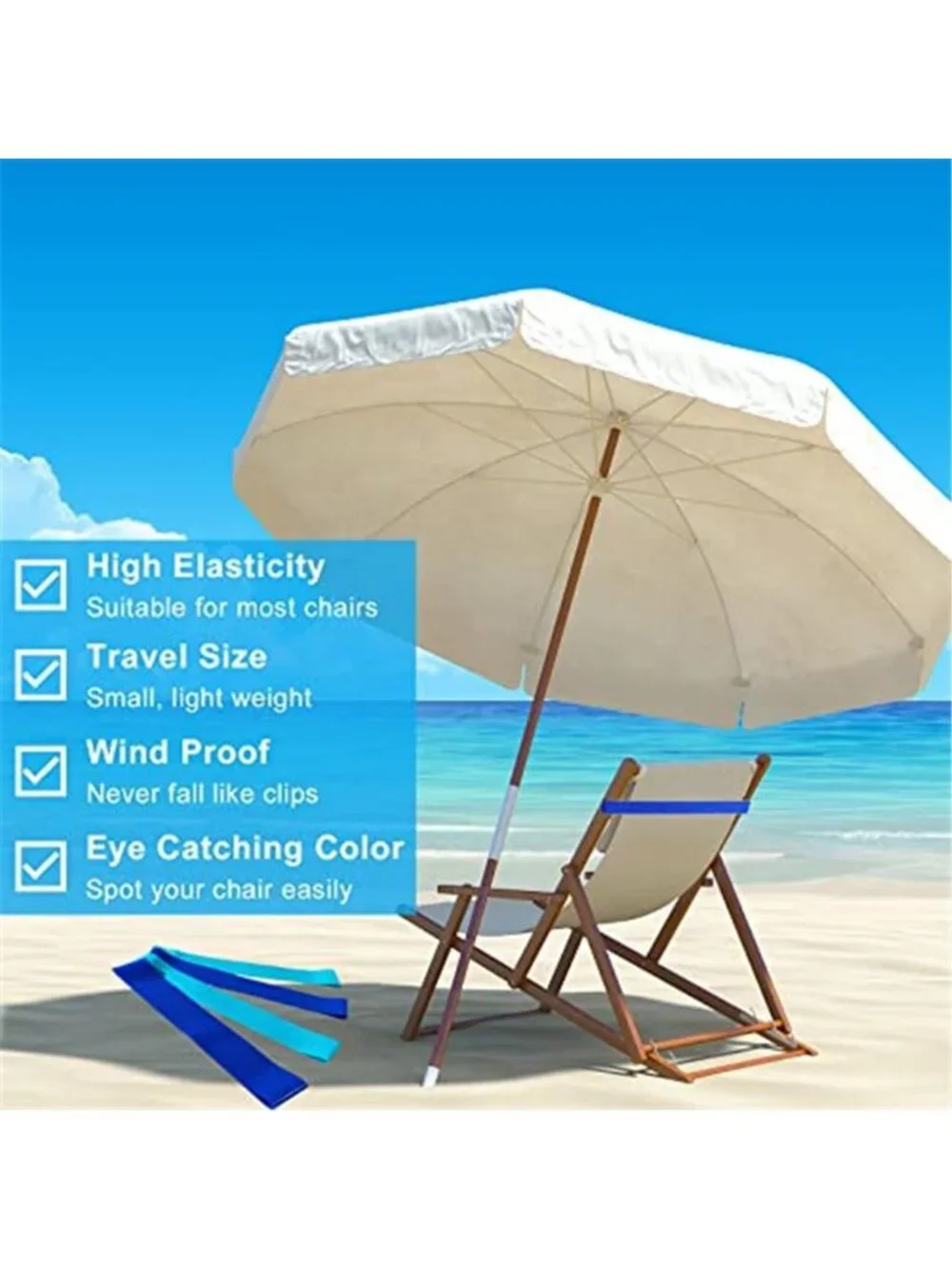 Beach Towel Bands Chair Towel Holder Cruise Pool Lounge Chair Straps Set